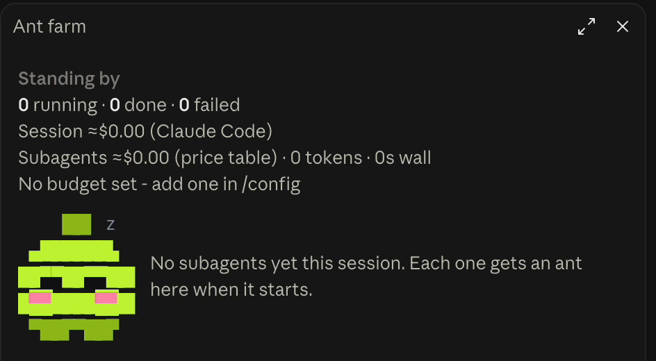 Ant Farm running in Claude Code